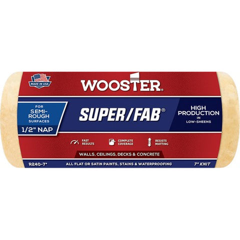 Wooster R240 7 x 1/2 Nap Super/Fab Roller Cover-1PK LANC-758