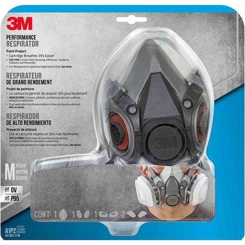 3M 6211P1-DC OV/P95 Med Performance Reuseable Paint Project Respirator-1PK LANC-7784