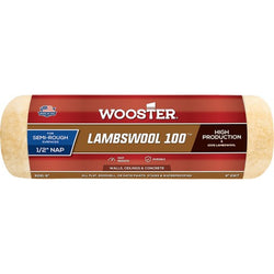 Wooster R291 9 x 1/2 Nap Lambswool 100 Roller Cover-1PK