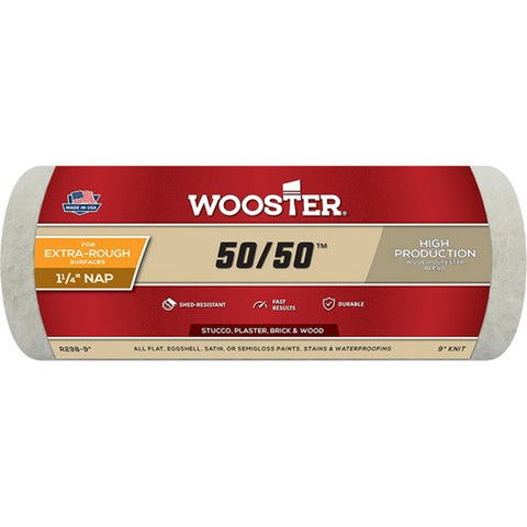 Wooster R298 9 x 1-1/4 Nap 50/50 Roller Cover-1PK