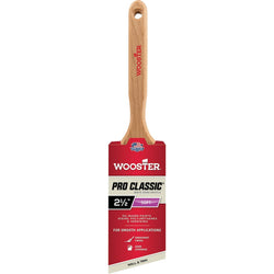 Wooster Z1222 2-1/2 Pro Classic White China Soft Bristle Angle Sash Paint Brush-1PK
