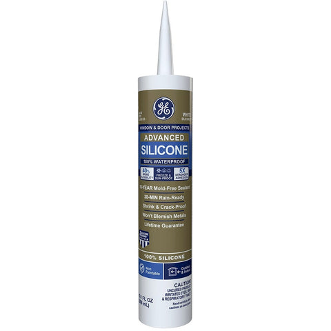 GE GE5010 10.1oz White Window & Door Silicone II Sealant (2811093)-12PK LANC-9231