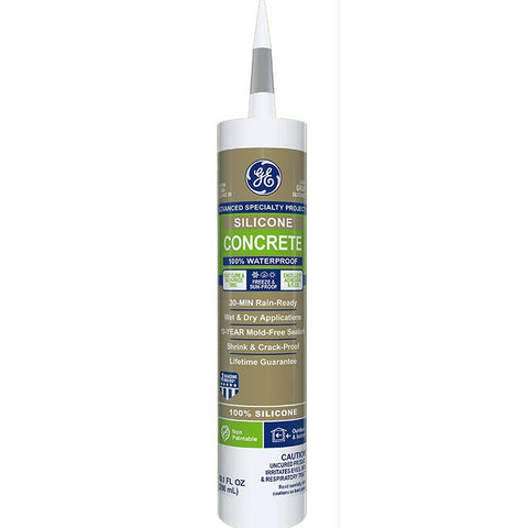 GE GE5020 10.1oz Light Gray Concrete & Masonry Repair Silicone II Sealant (2816709)-1PK LANC-9232
