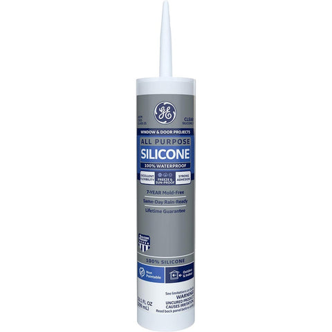 GE GE012A 10.1oz Clear Window & Door Silicone I Sealant (2795576)-12PK LANC-9240