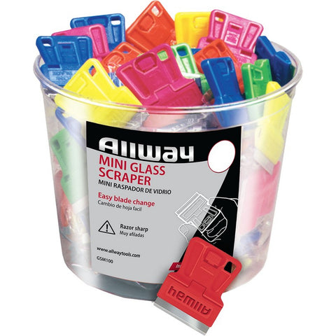 Allway GSM100 Mini Glass Scraper Bagged (100/bucket)-100PK LANC-9928
