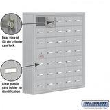 Salsbury Cell Phone Storage Locker - with Front Access Panel - 7 Door High Unit (8 Inch Deep Compartments) - 35 A Doors (34 usable) - steel - Surface Mounted - Master Keyed Locks 19178-35ASK