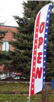 Banner, GRAND OPENING Sign, Pole Kit Flag Outdoor Signage 27 w by 142 1/2H