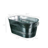 Galvanized Metal Ice Bucket Beverage Beer Drink Party Cooler Bucket 15358