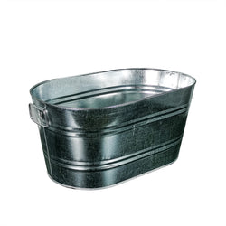 Galvanized Metal Ice Bucket Beverage Beer Drink Party Cooler Bucket Oval Planter RTN15358