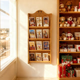 Wallmount Card Rack 12 Slots 5x7¡± Hardwood Greeting Cards 38x18.5 USA WOODENMALLET-TCWR12LO
