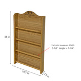 Wallmount Card Rack 12 Slots 5x7¡± Hardwood Greeting Cards 38x18.5 USA WOODENMALLET-TCWR12LO