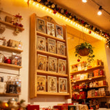 Wallmount Card Rack 12 Slots 5x7¡± Hardwood Greeting Cards 38x18.5 USA WOODENMALLET-TCWR12LO