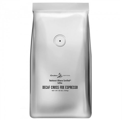 Caribou Coffee 2.5 lb. Cross Fox Whole Bean Decaf Espresso - 4/Pieces WS-110CCWBDESPR