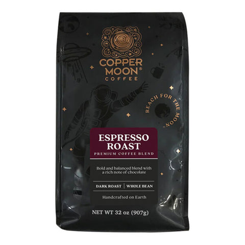 Copper Moon Espresso Roast Whole Bean Coffee 2 lb. - 4/Pieces WS-110CMWBESPRO