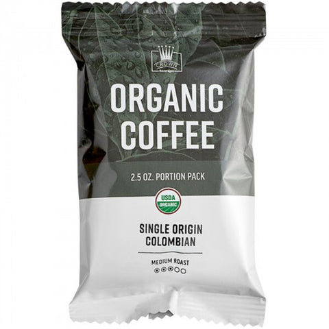 Crown Beverages Organic Single Origin Colombian Coffee Packet 2.5 oz. - 24/Pieces WS-110COCLMBNPK