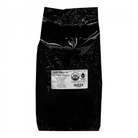 LaPieces Coffee Fair Trade Organic Mexican Chiapas Swiss Water Process Decaf Whole Bean Coffee 5 lb. - 4/Pieces WS-110LCWBCHIPS
