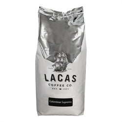 LaPieces Coffee Colombian Supremo Whole Bean Coffee 5 lb. - 4/Pieces WS-110LCWBCOLMB
