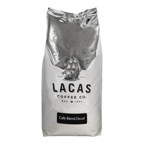 LaPieces Coffee Cafe Blend Decaf Whole Bean Coffee 5 lb. - 4/Pieces WS-110LCWBDCBLD