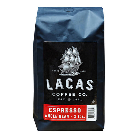 LaPieces Coffee Whole Bean Espresso 2 lb. - 4/Pieces WS-110LCWBESPRO
