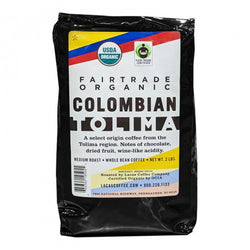 LaPieces Coffee Fair Trade Organic Colombian Tolima Whole Bean Coffee 2 lb. - 8/Pieces WS-110LCWBTOLIM