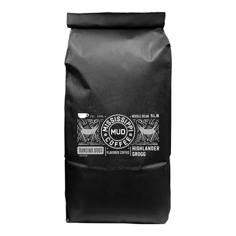 Mississippi Mud Coffee Highlander Grogg Flavored Whole Bean Coffee 5 lb. WS-110MMWBHGROG