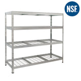 AR Shelving 18 x 47 x 71 NSF 5- Shelf Galvanized Boltless Rivet Wire Shelving WS-243trm18s418khkez