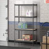 Lavex 24 x 36 Black Particle Board Shelves 4- Shelf Boltless Shelving 4/ Case WS-257b1836z4pbbs