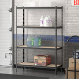 Lavex 24 x 48 Black Particle Board Shelves 5- Shelf Boltless Shelving 5/ Case WS-257b184872z4pbk