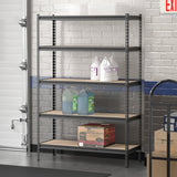 Lavex 72 Black Steel Upright for Black Z- Beam Boltless Shelving Units- 4/ Case WS-257b184872z5pbk