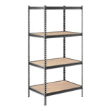 Lavex 18 x 48 Black Z- 5- Shelf Boltless Particle Board Shelving 72 Uprights WS-257b243672z4pbk