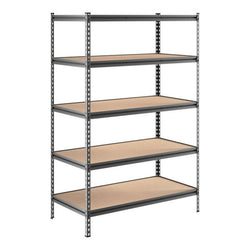 Lavex 24 x 36 Black Z- 4- Shelf Boltless Particle Board Shelving 72 Uprights WS-257b244872z5pbk