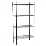 360 Office Furniture 18" x 36" Black Wire Shelving Unit with 74" Posts WS-328KIT183674-18X36