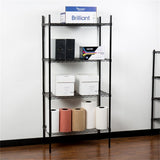 360 Office Furniture 18" x 36" Black Wire Shelving Unit with 74" Posts WS-328KIT183674-18X36