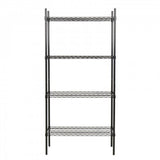 360 Office Furniture 18" x 36" Black Wire Shelving Unit with 74" Posts WS-328KIT183674-18X36
