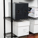 360 Office Furniture 18" x 36" Black Wire Shelving Unit with 74" Posts WS-328KIT183674-18X36