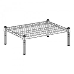 Regency 18" Wide NSF Chrome Dunnage Shelf with 8" Posts WS-460EC1824D81