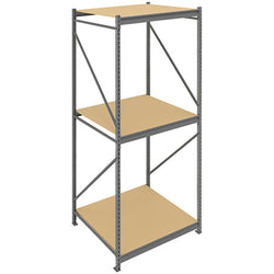 Tennsco 48 x 48 x 120 Medium Grey Bulk Storage Rack Wire Decking 4848120WS- WS-BU-4848120PS-MGY