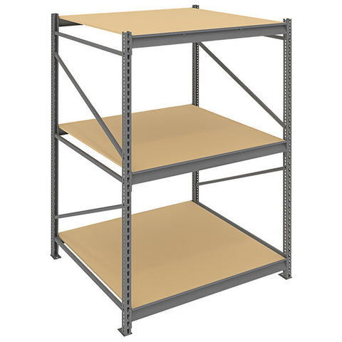 Tennsco 48 x 48 x 84 Medium Grey Bulk Storage Rack Wire Decking 484884WS- WS-BU-484884PS-MGY