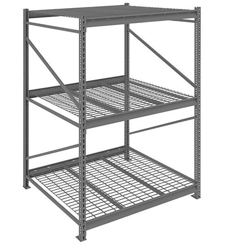 Tennsco 48 x 48 x 96 Medium Grey Storage Rack Corrugated Decking 484896CS- WS-BU-484884WS-MGY