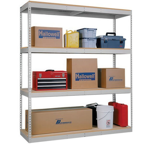 Hallowell 36 x 48 x 84 4- Shelf Boltless Shelving, Decking, 4880lb capacity WS-DRH483684-4S-PT