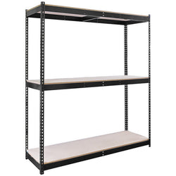Hallowell 30 48 84 Black 3- Shelf Boltless Shelving Decking, 2115lb capacity WS-DRHC483084-3S-P-ME