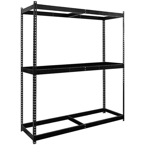 Hallowell 36 48 84 Black 3- Shelf Boltless Shelving Wire Decking, 1500lb WS-DRHC483684-3S-ME