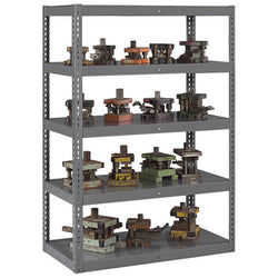 Tennsco Z- 24 36 84 Grey 5- Shelf Perforated Steel Shelving ZM7- 3624S- 5PD- WS-RXHS-362484-MGY
