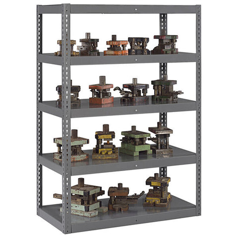 Tennsco Z- 24 36 84 Grey 5- Shelf Perforated Steel Shelving ZM7- 3624S- 5PD- WS-RXHS-362484-MGY