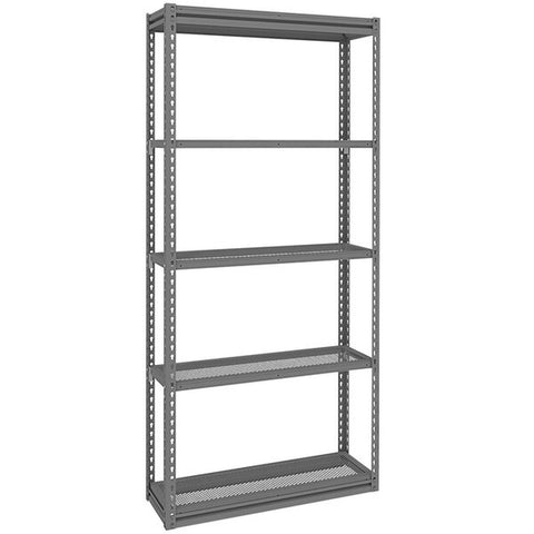 Tennsco Z- Line 12 x 36 x 84 Grey 5- Shelf Steel Shelving ZM7- 3612S- 5D- WS-ZM7-3612S-5PD-MGY