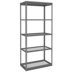 Tennsco Z- Line 18 x 36 x 84 Grey 5- Shelf Steel Shelving ZM7- 3618S- 5D- WS-ZM7-3618S-5PD-MGY