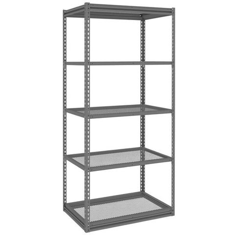 Tennsco Z- Line 24 x 36 x 84 Grey 5- Shelf Steel Shelving ZM7- 3624S- 5D- WS-ZM7-3624S-5PD-MGY