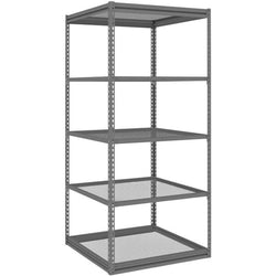 Tennsco Z- Line 36 x 72 x 84 Medium Grey 5- Shelf Rack Steel Shelving 723684- WS-ZM7-3636S-5PD-MGY