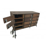 FixtureDisplays® 12-Slot Plywood Cellphone iPad Mini Charging Station Locker Assignment Mail Slot Box 15232