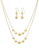 Diane Katzman Stardust Necklace & Earring Set Gold Plated 10002